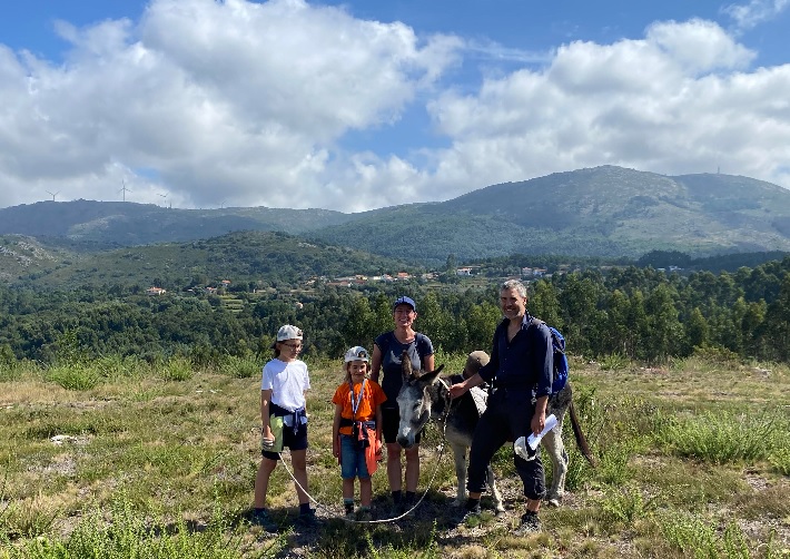 Walk slowly with a donkey in North of Portugal Pincho, explore Pincho waterfall, the countryside and discover Montaria village, Serra de Arga Natural Park - Viana do Castelo