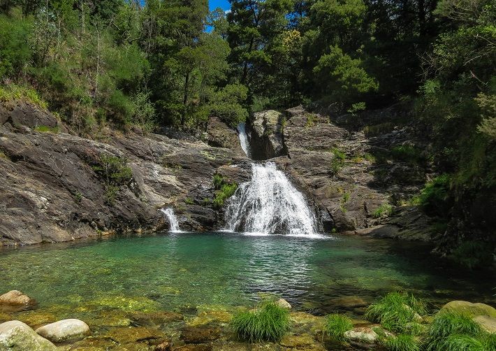 Pincho waterfall, Family holidays Europe Portugal: Adventure. Donkey trekking in Portugal Serra de Arga nature reserve, spot wildlife, easy hikes and funny moments with our donkeys!